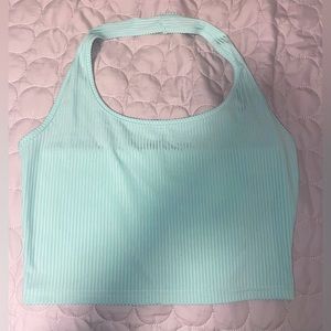 Teal cropped going out top